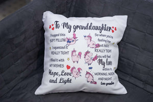 Custom Several Designs, Gift to Grandkids, I hugged This Soft Pillow - RazKen Gifts Shop