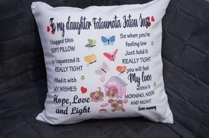 Custom Several Designs, Gift to Grandkids, I hugged This Soft Pillow - RazKen Gifts Shop