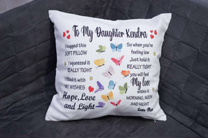 Custom Several Designs, Gift to Grandkids, I hugged This Soft Pillow - RazKen Gifts Shop