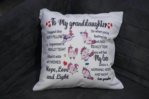 Custom Several Designs, Gift to Grandkids, I hugged This Soft Pillow - RazKen Gifts Shop