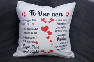 Custom Several Designs, Gift to Grandkids, I hugged This Soft Pillow - RazKen Gifts Shop