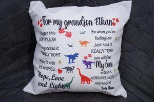 Custom Several Designs, Gift to Grandkids, I hugged This Soft Pillow - RazKen Gifts Shop