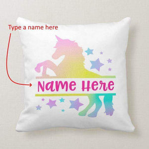Personalized Unicorn Your Own Name Cushion Pillow Cover - RazKen - RazKen Gifts Shop