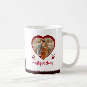 Personalized Own Picture, Names, Text Valentine's Tree "You Make My Heart Smile Couple" Mug - RazKen Gifts Shop