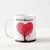Personalized Own Picture, Names, Text Valentine's Tree "You Make My Heart Smile Couple" Mug - RazKen Gifts Shop