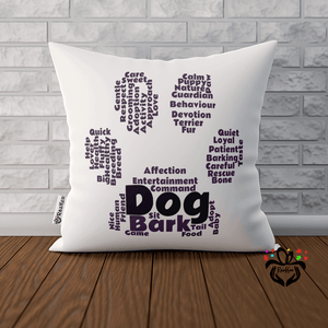 Dog Word Cloud Design, Gift for Dog Owner, Dog Lover, New Dog Owner Cushion Pillowcase - RazKen Gifts Shop