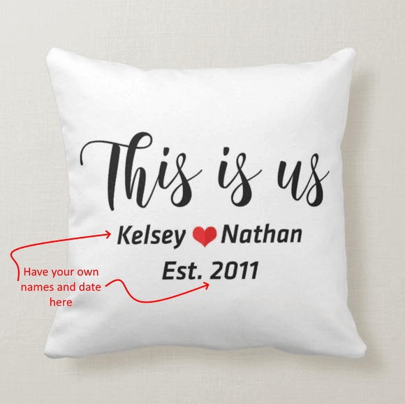 Engagement Pillow, Wedding Gift Idea, Couple Name Pillow, Gift For Love, Establishment Pillow - RazKen Gifts Shop