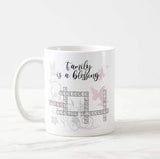 Personalized Family Names Scrabble Crossword Puzzle Coffee Mug Gift Family Members Gift Mug - RazKen Gifts Shop