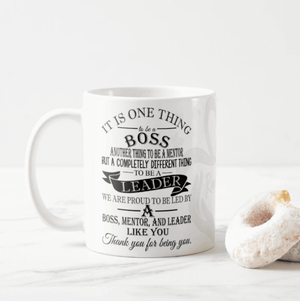 Boss, Leader, Mentor, Quotes Gift for Boss, Leader, Manager, Mentor, Boss Coffee Mug - RazKen Gifts Shop