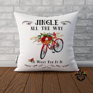 Jingle All The Way, Christmas Gift, New Home, Christmas Decoration, Cushion Pillow - RazKen Gifts Shop