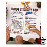 Father's Day Pillow, Fill in the Blanks, All About Dad, Kids' Activity Pillow from Craft Pillow - RazKen Gifts Shop