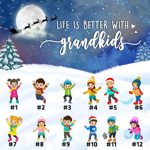 Grandkid, Life is Better With Grandkids, Personalized Character Gift for Grandma, Mom Pillow - RazKen Gifts Shop