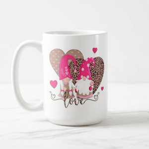 Love Gnomes, Pink Design, Christmas Gift, Gift for Wife, Mom, Grandma, Friend Coffee Mug - RazKen Gifts Shop