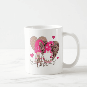 Love Gnomes, Pink Design, Christmas Gift, Gift for Wife, Mom, Grandma, Friend Coffee Mug - RazKen Gifts Shop