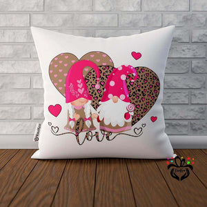 Love Gnomes, Pink Design, Christmas Gift, Gift for Wife, Mom, Grandma, Cushion Pillow - RazKen Gifts Shop