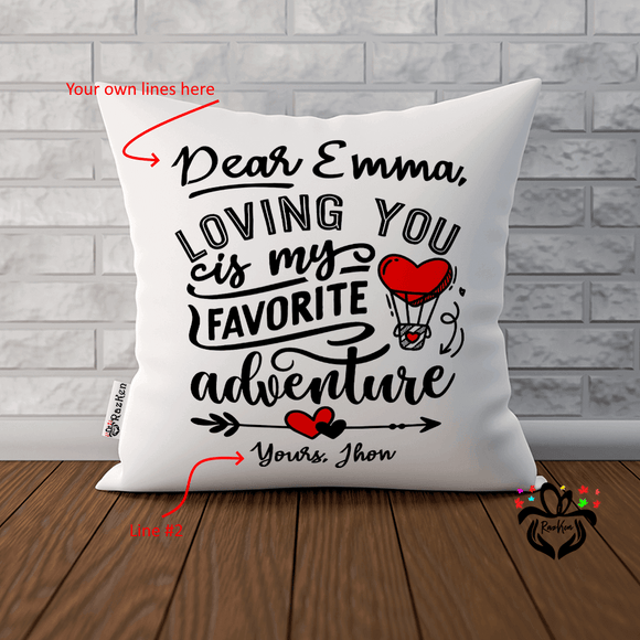 Personalized Gift For Husband, Wife, Boy, Loving You is My Favorite Adventure, Pillowcase - RazKen Gifts Shop