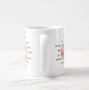 Mom Heart Chart Skill Job Mug, Hug Giver, Cleaner, Stylist, Brew Maker, ATM, Mom Mug - RazKen Gifts Shop