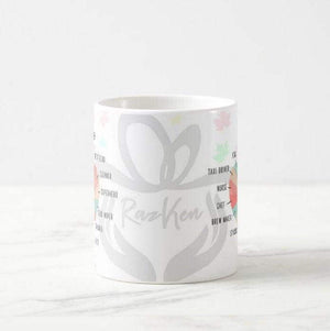 Mom Heart Chart Skill Job Mug, Hug Giver, Cleaner, Stylist, Brew Maker, ATM, Mom Mug - RazKen Gifts Shop