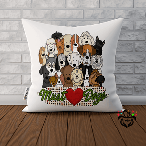Most Love Dogs, Gift for Dog Lover, Dog Owner, Having Dog, Dog Pillow, Cushion Pillowcase - RazKen Gifts Shop