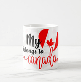 My heart belongs to Canada gift Canada Day July 1st Coffee Mug - RazKen Gifts Shop