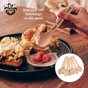 Personalized Wooden Engraved Tableware Spoon - RazKen Gifts Shop