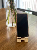 Personalized Natural Wooden Phone Stand - RazKen Gifts Shop