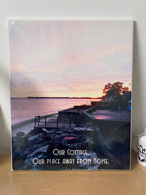 Print Your Own Image, Text, 20"x16" Wooden Framed Canvas - RazKen Gifts Shop