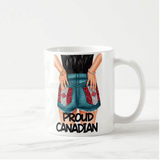 Proud Canadian Girl Canada Flag Canada Day July 1st Custom Hair Colour Coffee Mug - RazKen Gifts Shop