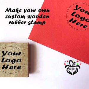 Custom Wooden Stamp, Logo Rubber Stamp
