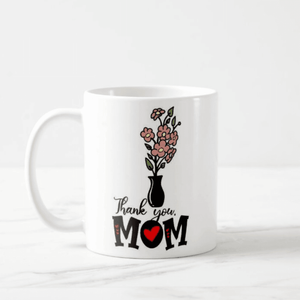 Mother's Day Thank you Mom Flower Bouquet Mug, Gift for Mother, Mom, Mum, Thank You Mug - RazKen Gifts Shop