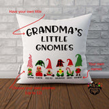Personalized Title, Name Grandmas, Moms Little Gnomes, Christmas Gift, Cushion Pillow - RazKen Gifts Shop