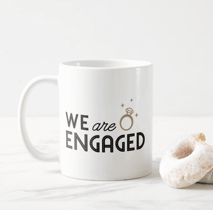 We are engaged, Engagement, Announcement, Marriage, Coffee Mug Gift Coffee Mug - RazKen - RazKen Gifts Shop